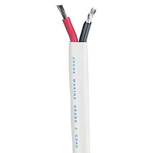 Ancor 121550 Standard Duplex Cable - Flat 14/2 AWG - 2 x 2mm² Red/Black - 500'