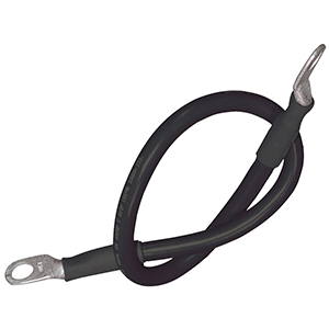 Ancor 189140 Battery Cable Assembly, 2 AWG Wire, 5/16" Stud, Black - 18"