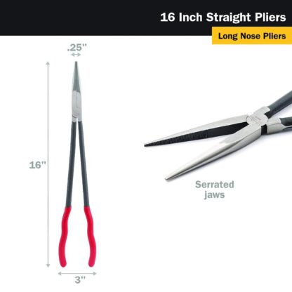 Titan 60781 16″ Straight Long Nose Pliers