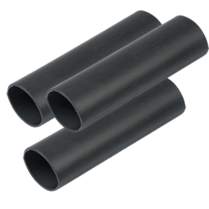 Ancor 326106 Heavy Wall Heat Shrink Tubing - 3/4" x 6" - 3-Pack - Black