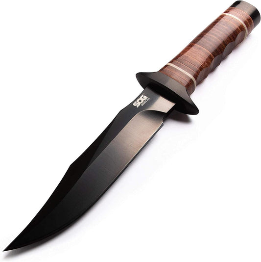 SOG Bowie 2.0 Fixed Blade Knife-Tactical Knife 6.4 Inch Blade Hard Case S1T-L