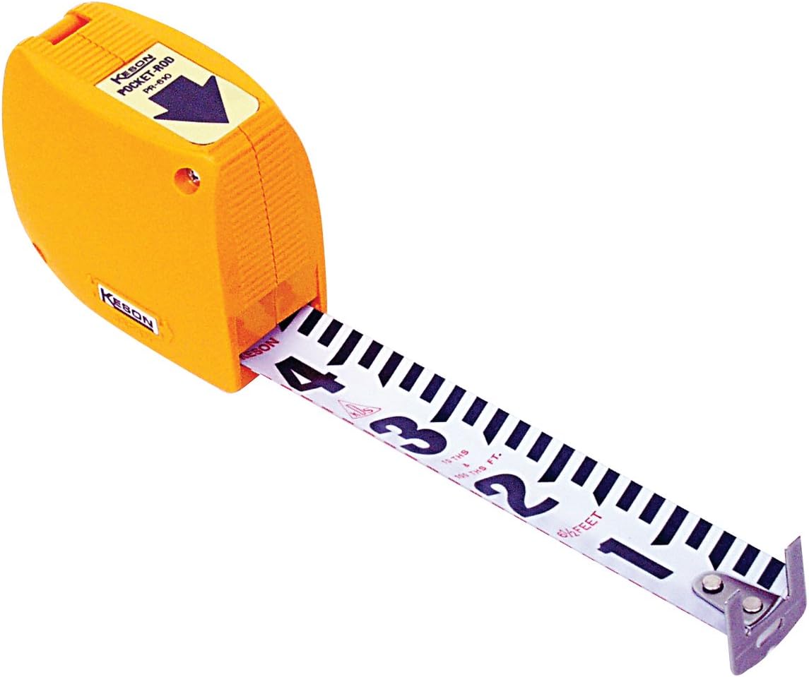 Keson Builder's Engineers Pocket Rod, Tape Measure Length: 6.5 Foot