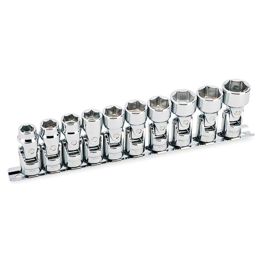 Powerbuilt 3/8″ Drive Metric Universal Joint Socket Set (10 Piece Set) 641715