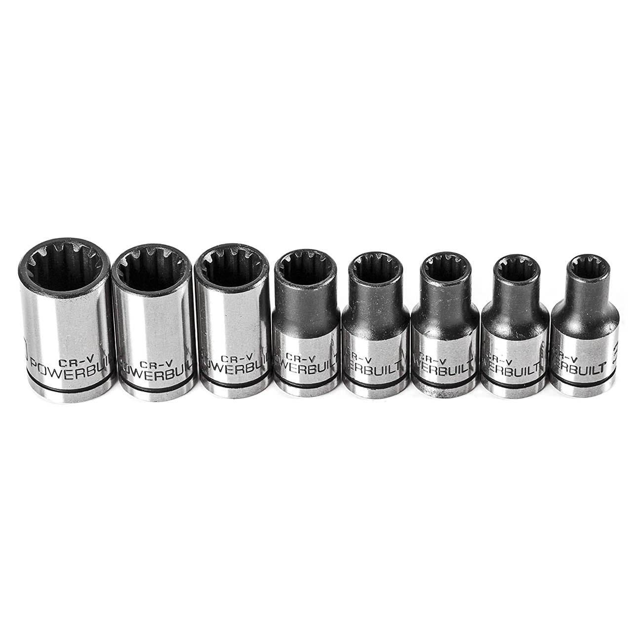 PowerBuilt 1/4″ Drive Universal Socket Set with Storage Tray (8 Sockets) 642053