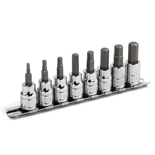 Powerbuilt 3/8 Inch Drive Metric Hex Bit Socket Set (8 Piece Set) 642405