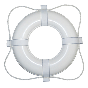 Taylor Made 360 Foam Ring Buoy - 20" - White w/White Grab Line