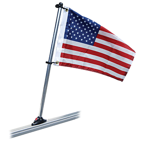 Taylor Made 922 Pontoon 30" Flag Pole Mount & 16" x 24" US Flag