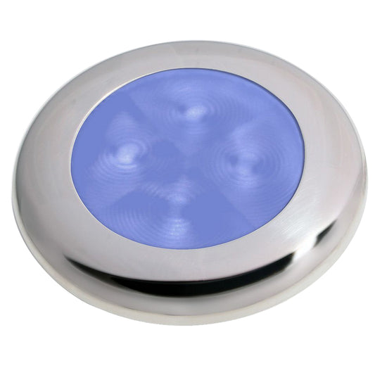 Hella Marine Slim Line LED Round Courtesy Lamp Blue LED 12V