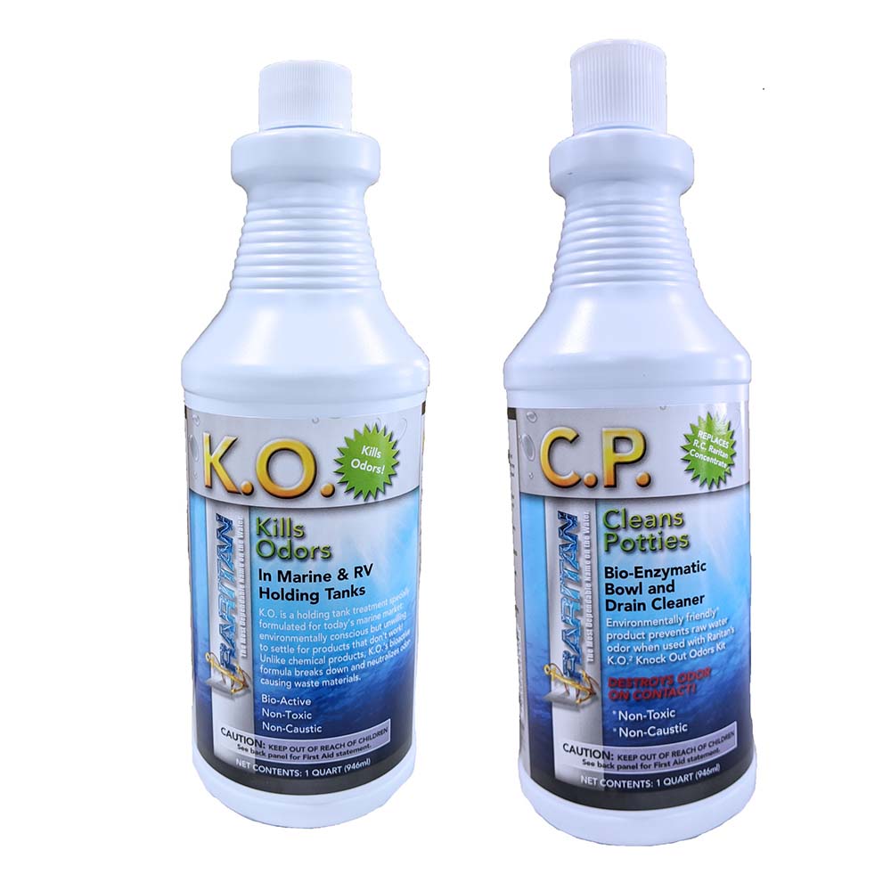Raritan Potty Pack w/Kills Odors & Cleans Potties, 1 of Each, 32oz Bottles