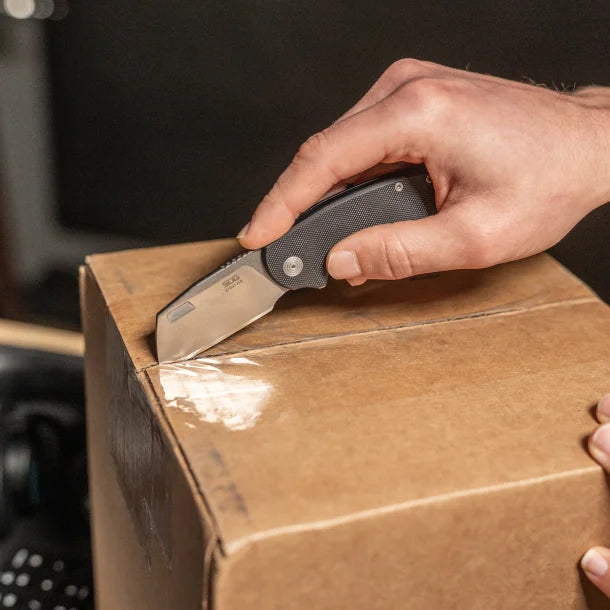 SOG GSMSOG1431257 Stout FLK with 2.4in Cleaver Blade, Black and Stonewash