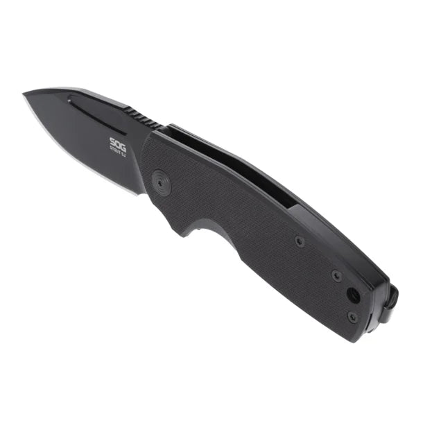 SOG GSMSOG163257 Stout FJ with 2.6in Clip-Point Blackout Blade