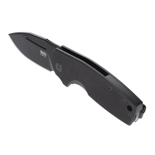 SOG GSMSOG163257 Stout FJ with 2.6in Clip-Point Blackout Blade