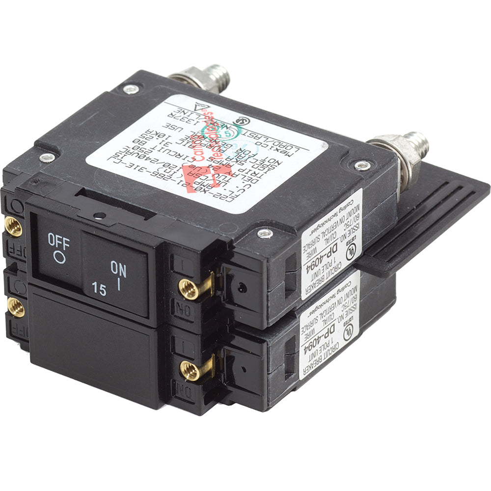 Blue Sea 7462 UL-489 Circuit Breaker 15A Flat Rocker 67217