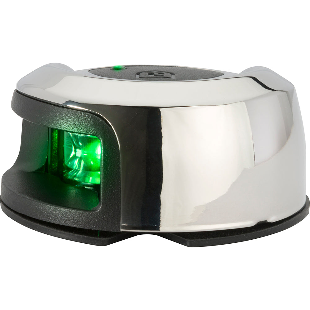 Attwood Deck Mount Navigation Light Stainless - Starboard (green) - 2NM 69831