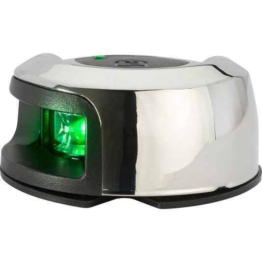 Attwood Deck Mount Navigation Light Stainless - Starboard (green) - 2NM 69831