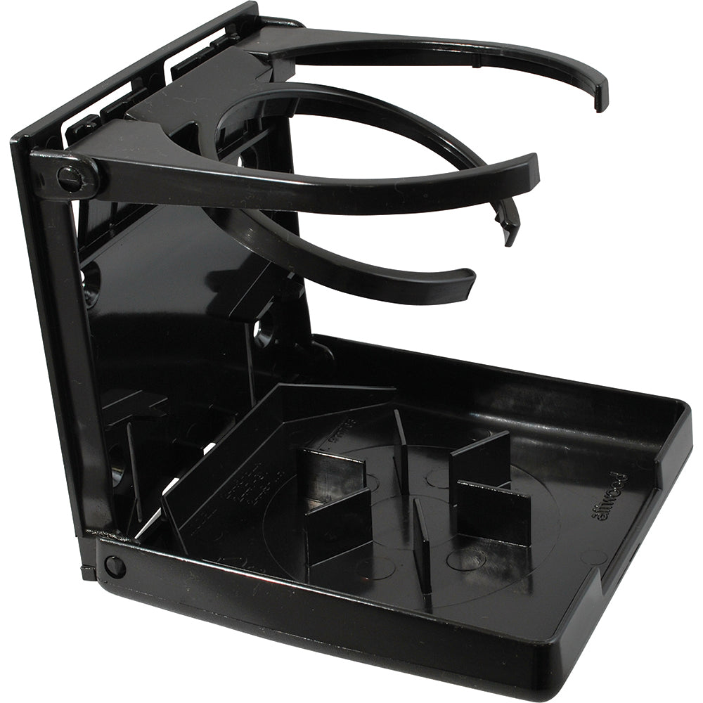 Attwood Fold-Up Drink Holder - Dual Ring - Black 69852