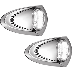 Attwood 6522SS7 LED Docking Lights - Stainless Steel - White LED - Pair