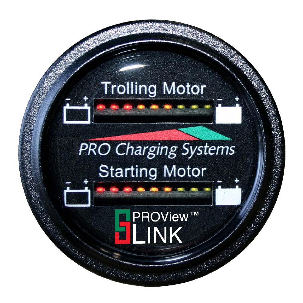 Dual Pro Battery Fuel Gauge, Two Battery Monitor, 12V/24V, 15' Battery Cable