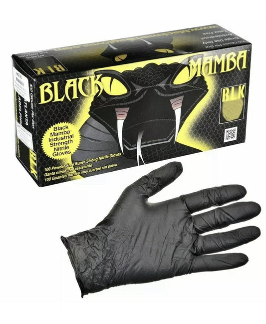 Black Mamba Super Strong Nitrile 100 Glove BOX MEDIUM BLK110