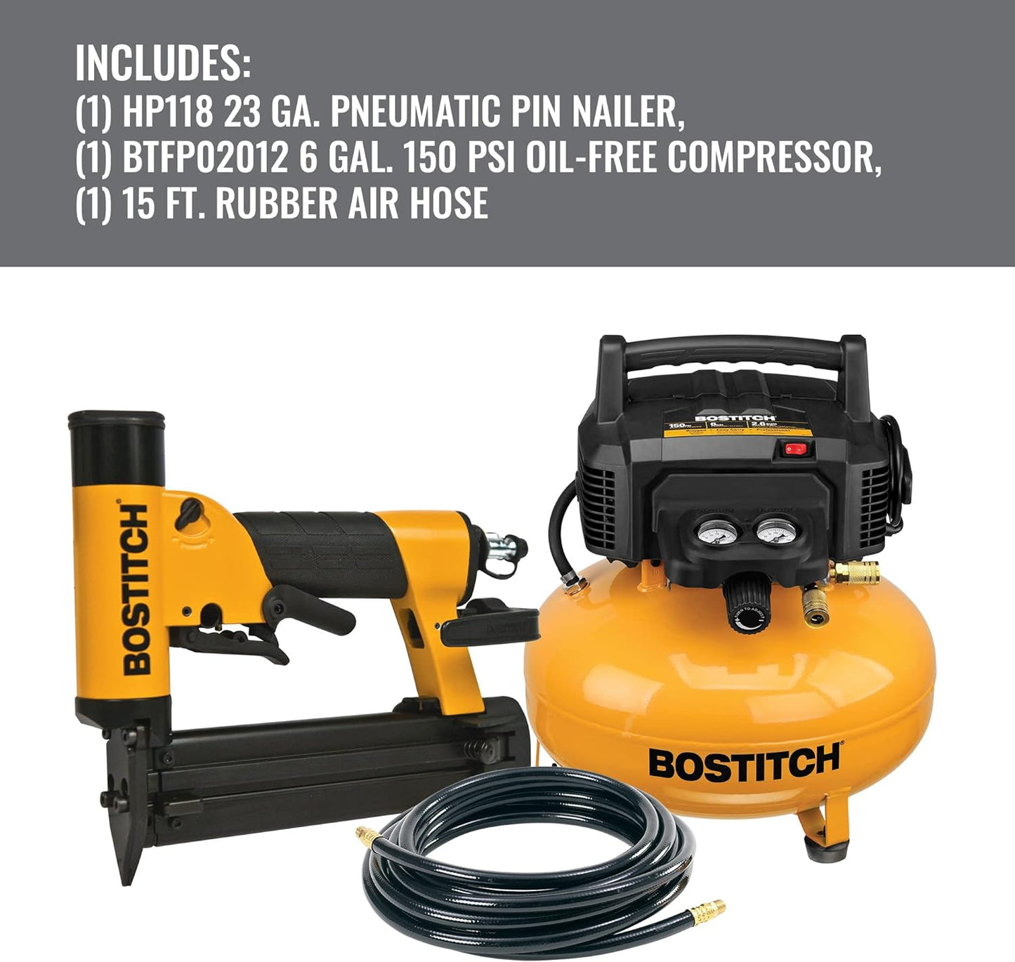 Bostitch BTFP1KITPN Compressor and 18-Gauge Brad Nailer Combo Kit