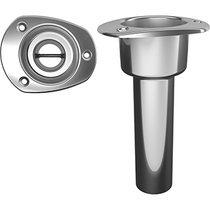 Mate Series C2000ND Stainless Steel 0° Rod & Cup Holder - Open - Oval Top