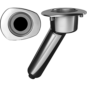 Mate Series C2030DS Elite Screwless Stainless 30° Rod & Cup Holder - Drain -Oval