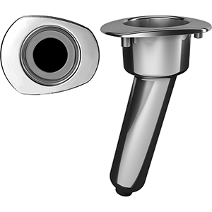 Mate Series C2015DS Elite Screwless Stainless 15° Rod & Cup Holder - Drain -Oval