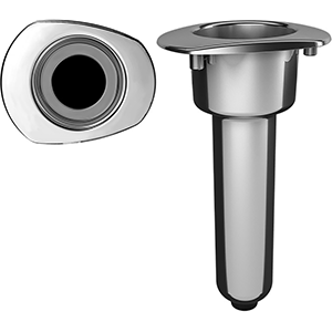 Mate Series C2000DS Elite Screwless Stainless 0° Rod & Cup Holder - Drain - Oval