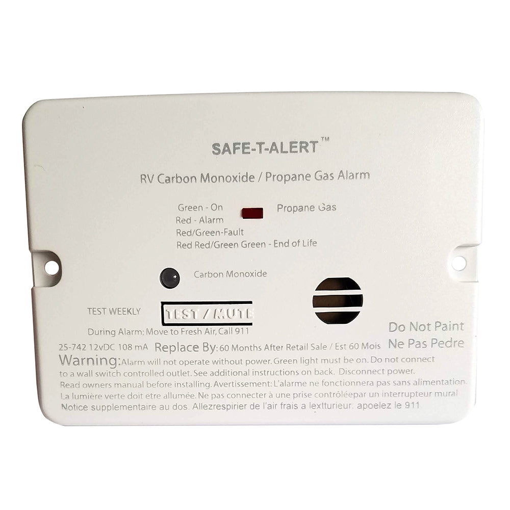 Safe-T-Alert Combo Carbon Monoxide Propane Alarm Flush Mount Mini 73822