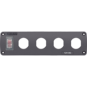 Blue Sea Water Resistant USB Accessory Panel - 15A Circuit Breaker