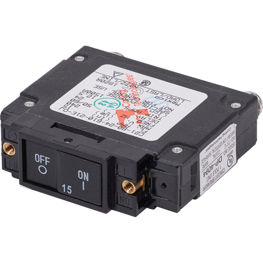Blue Sea 7456 UL-489 Circuit Breaker - 15A Flat Rocker 75127