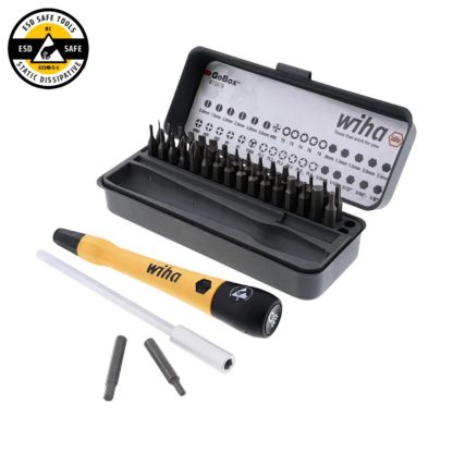 Wiha 75979 GoBox Electronics ESD Precision Micro Bit Set (36 Piece Set)
