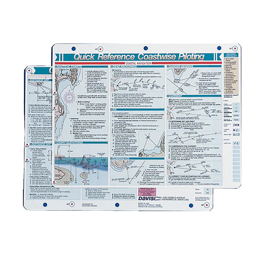 Davis Quick Reference Coastwise Piloting Card 79376
