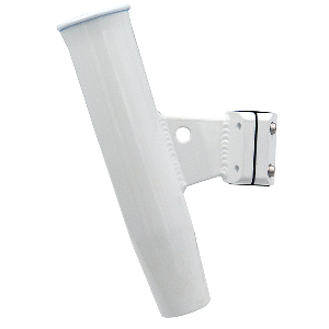 C.E. Smith 53716 Aluminum Vertical Clamp-On Rod Holder 1-5/16" OD White