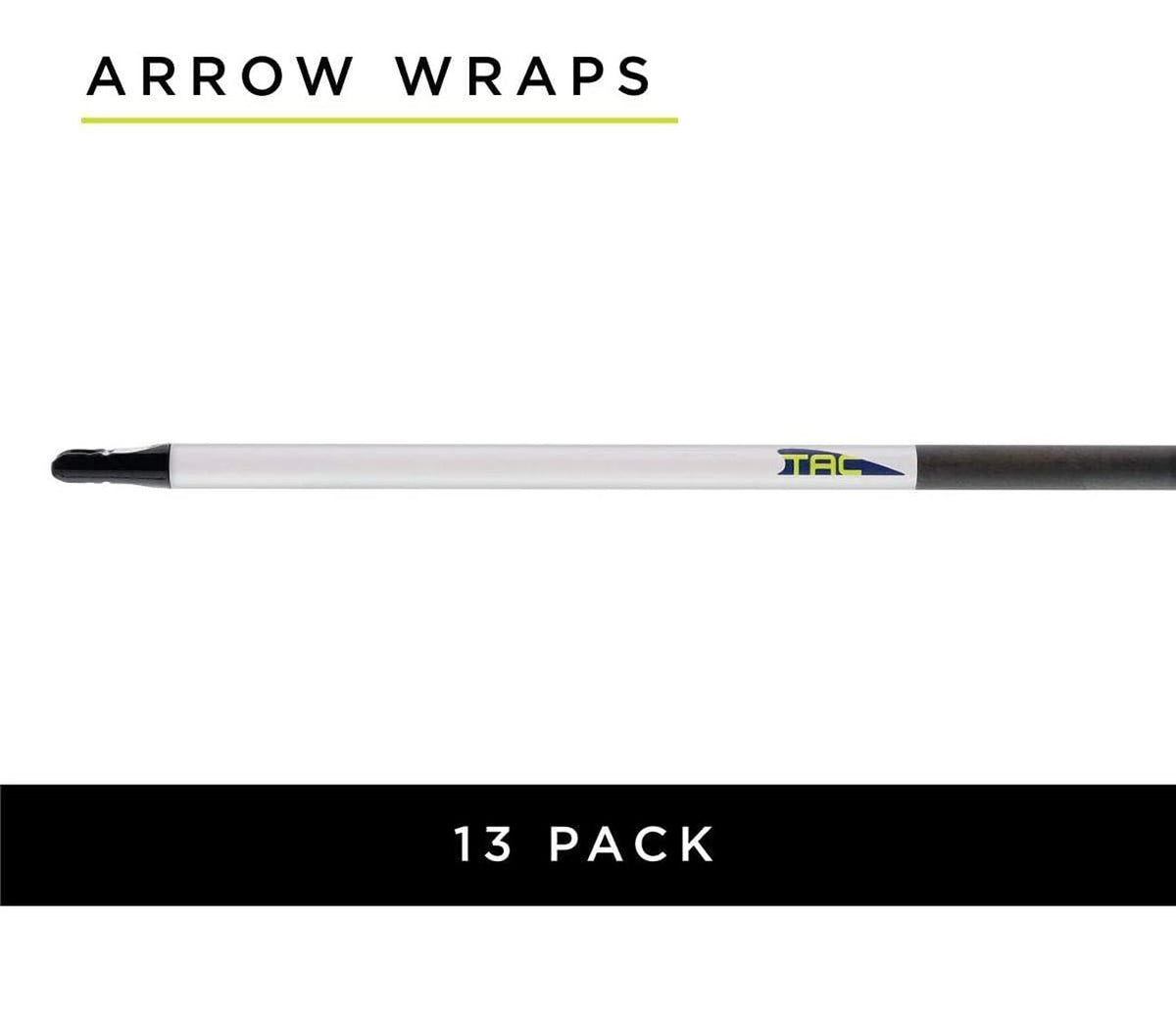 Tac Vanes 4.675" Standard Arrow Wraps - White (13 pack) 80TAC01351081146