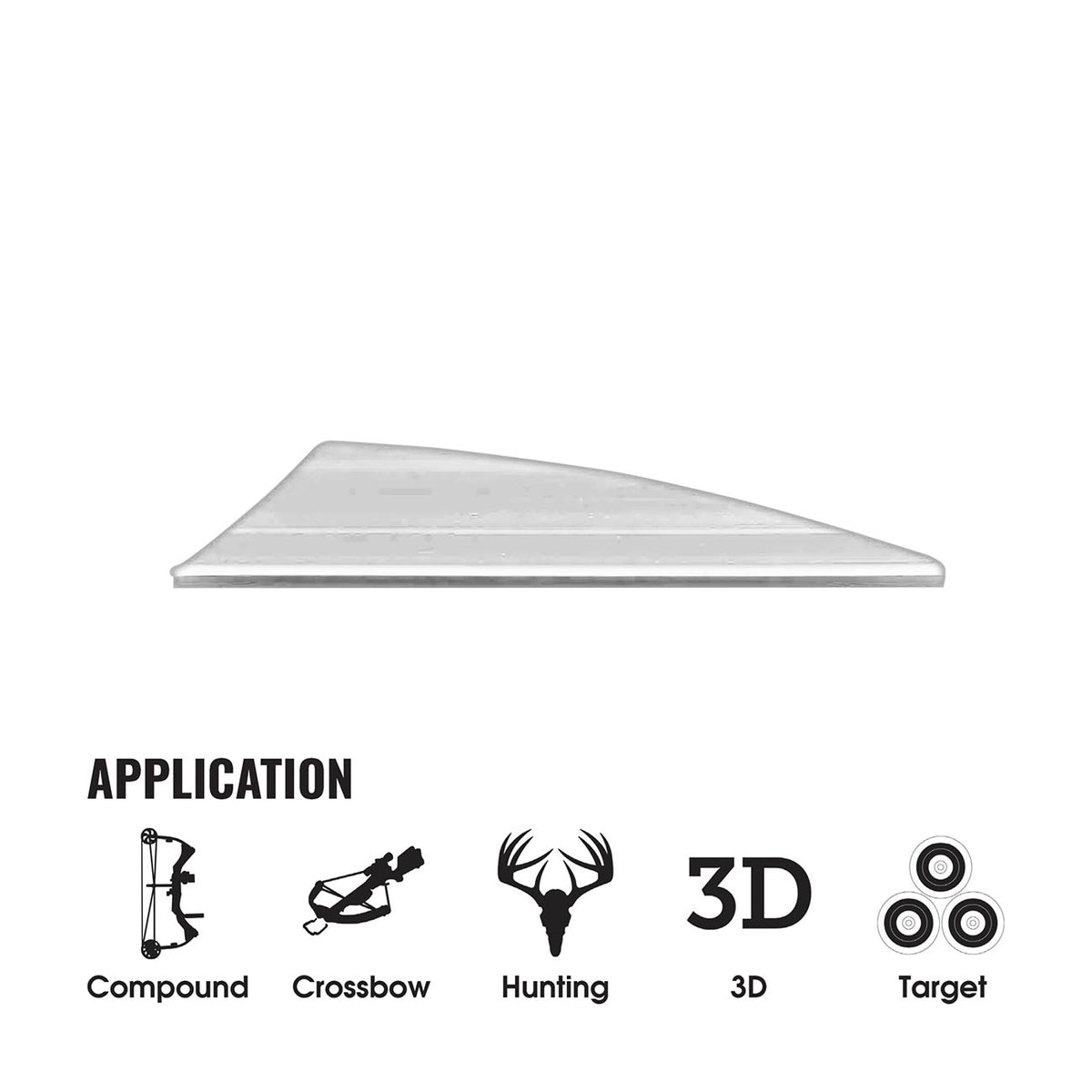 Tac Vanes Driver 2.25” Vane White (100 pack) 80TAC10008081214