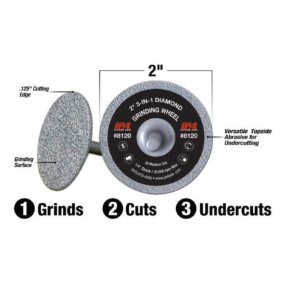 IPA 8120 2″ 3-in-1 Diamond Grinding Wheel