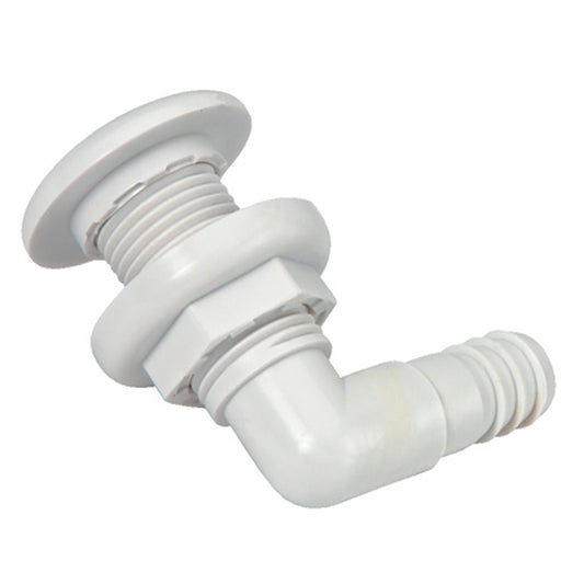 Johnson Pump Thru-Hull Connector - 3/4" - 90deg - White