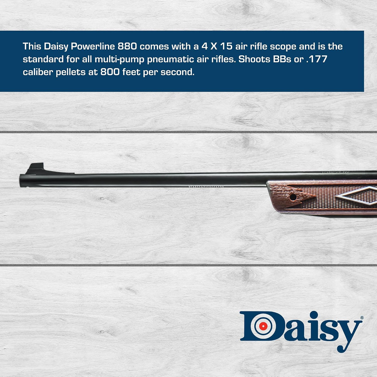 Daisy Powerline 880 Multi‑Pump 177 BB Pellet Rifle Kit