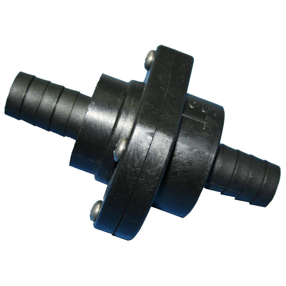 T-H Marine Double Barb Inline Scupper Check Valve - 3/4" - Black 83961