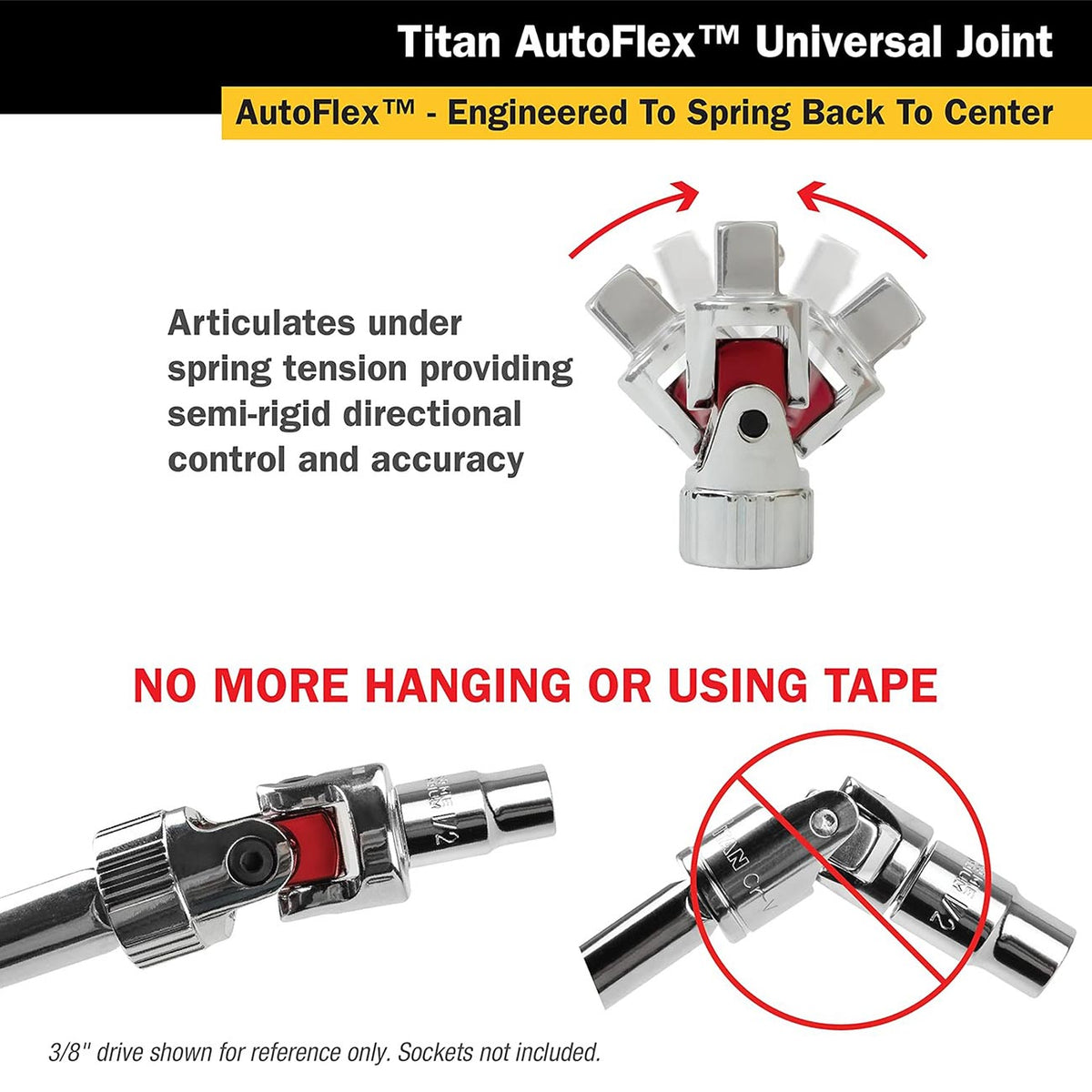 Titan Tools Auto Flex Universal Joint Socket Set (3-Piece) 85505