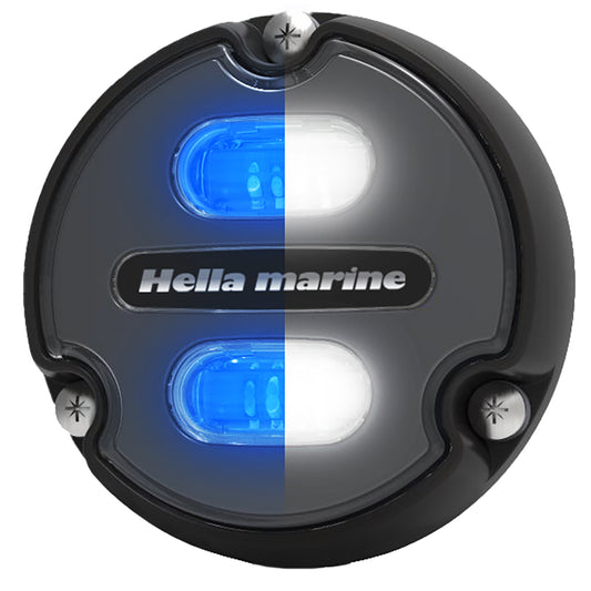 Hella Marine Apelo A1 Blue White Underwater Light, 1800 Lumens, Charcoal Lens