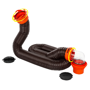 Camco 39761 RhinoFLEX 15' Sewer Hose Kit w/4 In 1 Elbow Caps