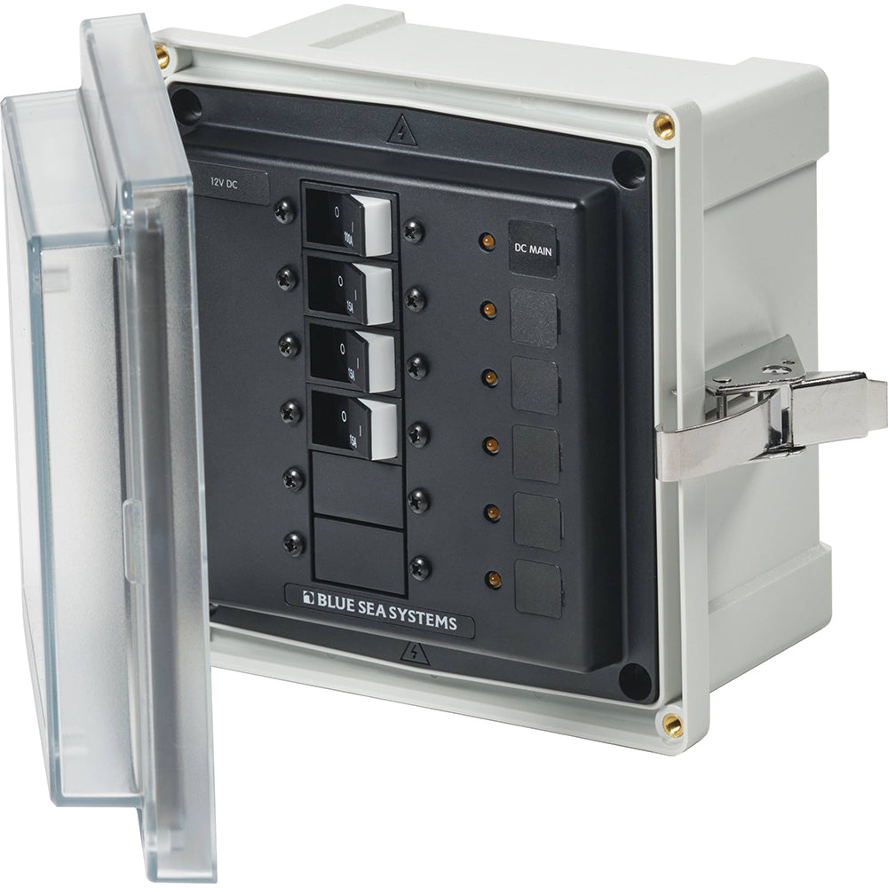 Blue Sea 3133 SMS Panel Enclosure w/Main & 3 Branch (12/24V) - 12/24V DC 94739
