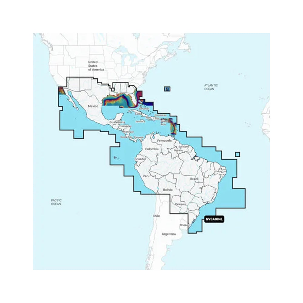 Garmin Navionics Vision+ NVSA004L Mexico, the Caribbean, Brazil Inland/Coastal