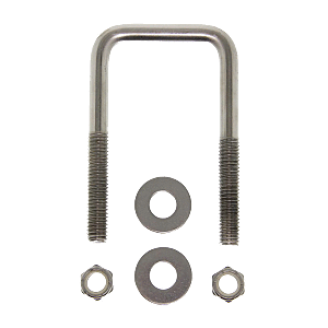 C.E. Smith 15252A Zinc U-Bolt 7/16"-14 X 3-1/8" X 3" w/Washers & Nuts - Square