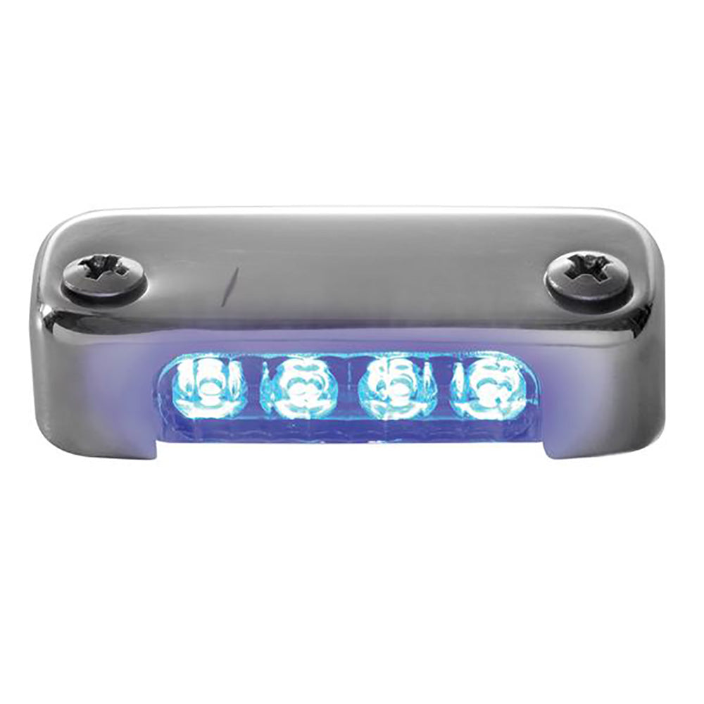 Attwood Blue LED Micro Light w/Stainless Steel Bezel & Vertical Mount 98180