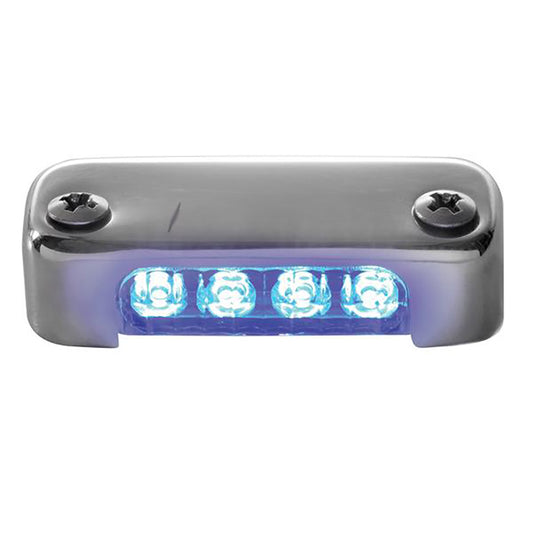 Attwood Blue LED Micro Light w/Stainless Steel Bezel & Vertical Mount 98180