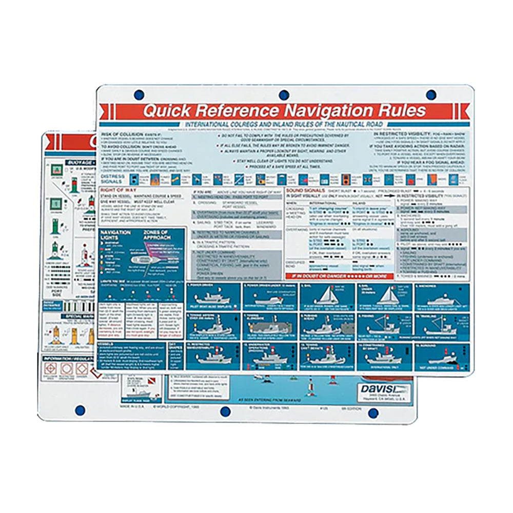 Davis Quick Reference Navigation Rules Card 98314