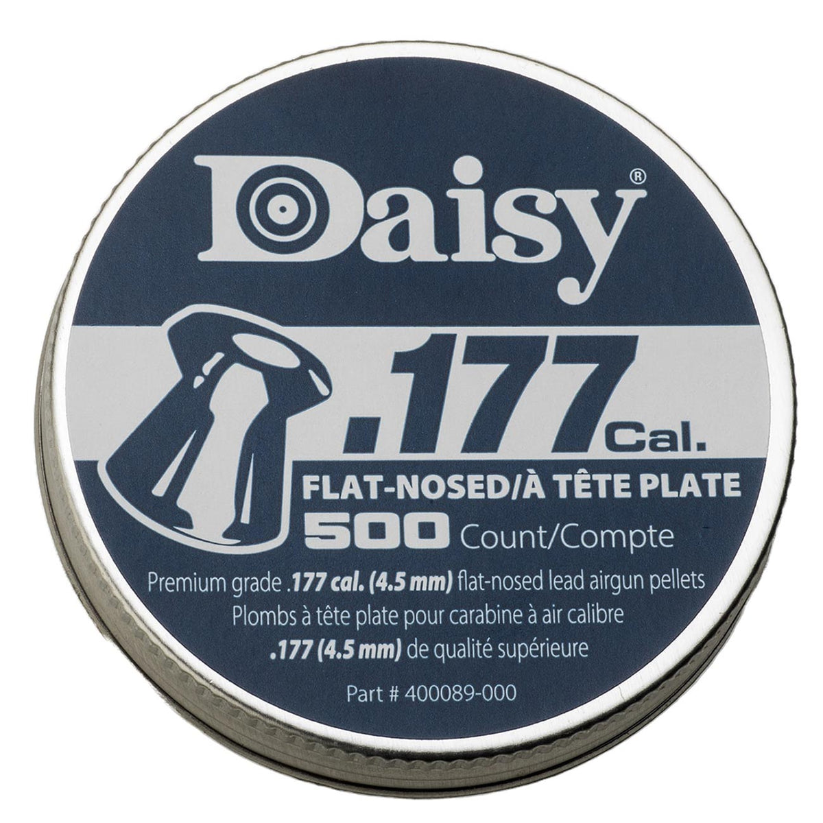 Daisy .177 Caliber PrecisionMax Flat Pellets (500 per Tin) 987597406